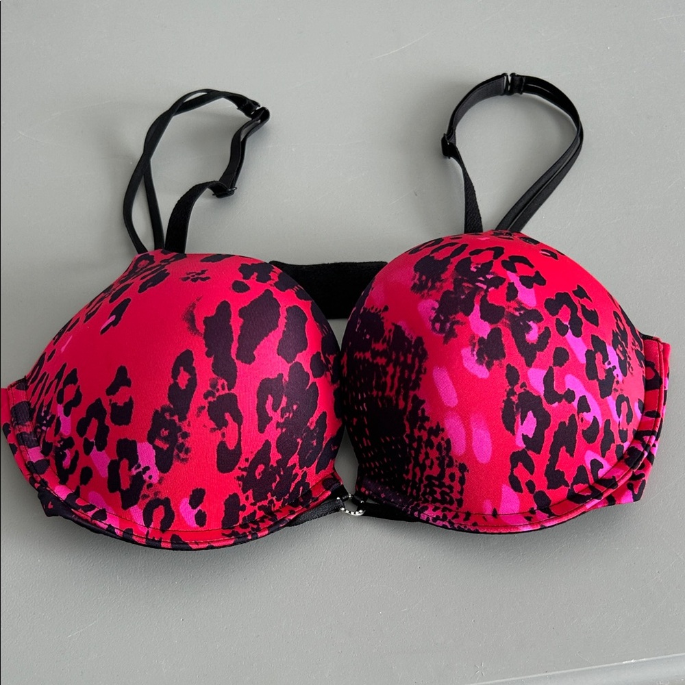 La SENZA Hot Pink and Black Leopard Bra